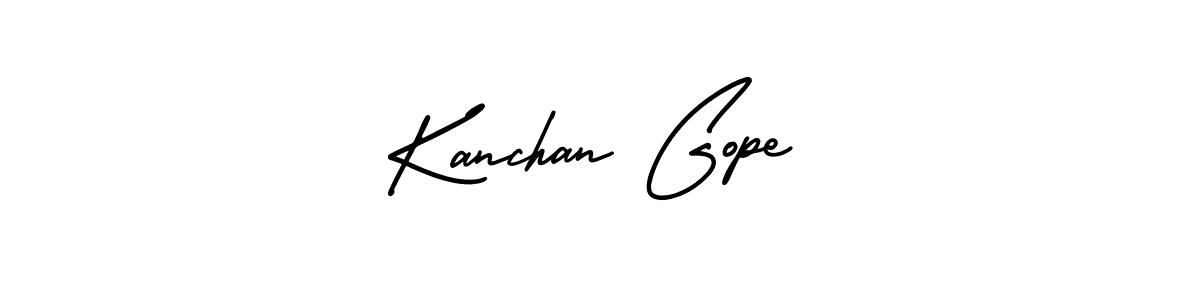 How to Draw Kanchan Gope signature style? AmerikaSignatureDemo-Regular is a latest design signature styles for name Kanchan Gope. Kanchan Gope signature style 3 images and pictures png