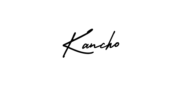 How to make Kancho name signature. Use AmerikaSignatureDemo-Regular style for creating short signs online. This is the latest handwritten sign. Kancho signature style 3 images and pictures png
