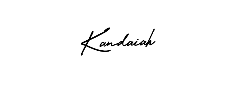 How to make Kandaiah name signature. Use AmerikaSignatureDemo-Regular style for creating short signs online. This is the latest handwritten sign. Kandaiah signature style 3 images and pictures png