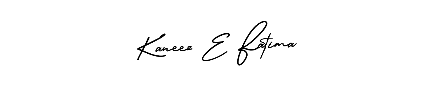Make a beautiful signature design for name Kaneez E Fatima. With this signature (AmerikaSignatureDemo-Regular) style, you can create a handwritten signature for free. Kaneez E Fatima signature style 3 images and pictures png