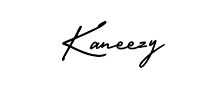A modern signature idea for name Kaneezy using AmerikaSignatureDemo-Regular font. Clean strokes and elegant curves make it stand out instantly. Kaneezy signature style 3 images and pictures png