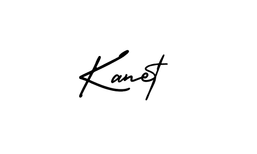 Design your own signature with our free online signature maker. With this signature software, you can create a handwritten (AmerikaSignatureDemo-Regular) signature for name Kanet. Kanet signature style 3 images and pictures png