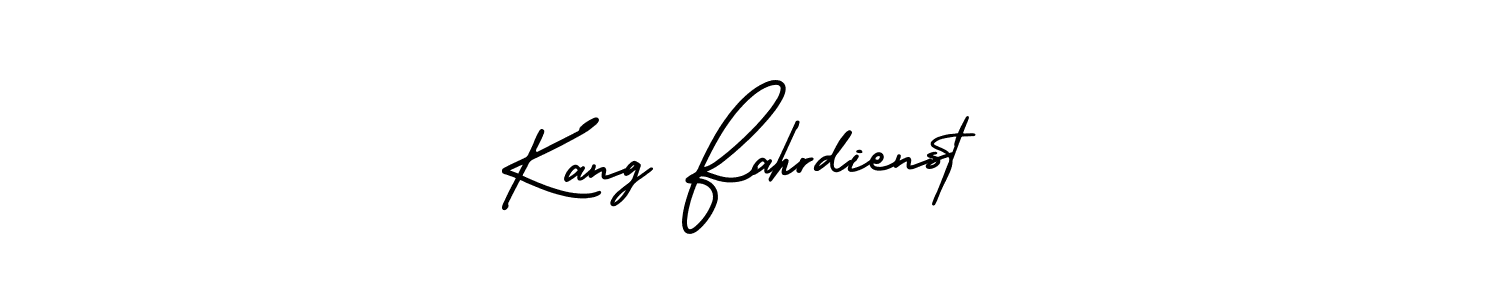 if you are searching for the best signature style for your name Kang Fahrdienst. so please give up your signature search. here we have designed multiple signature styles  using AmerikaSignatureDemo-Regular. Kang Fahrdienst signature style 3 images and pictures png