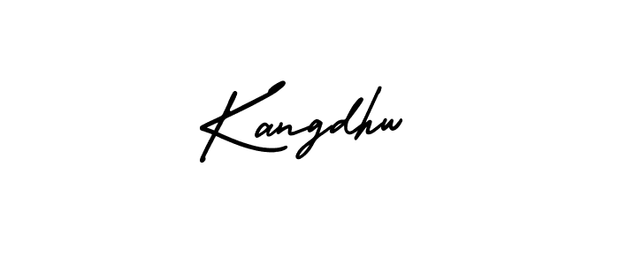 You should practise on your own different ways (AmerikaSignatureDemo-Regular) to write your name (Kangdhw) in signature. don't let someone else do it for you. Kangdhw signature style 3 images and pictures png