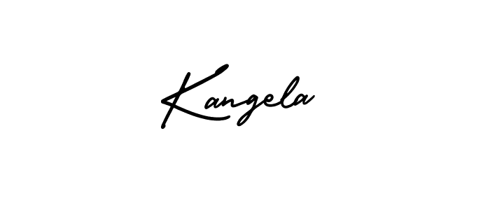 Use a signature maker to create a handwritten signature online. With this signature software, you can design (AmerikaSignatureDemo-Regular) your own signature for name Kangela. Kangela signature style 3 images and pictures png