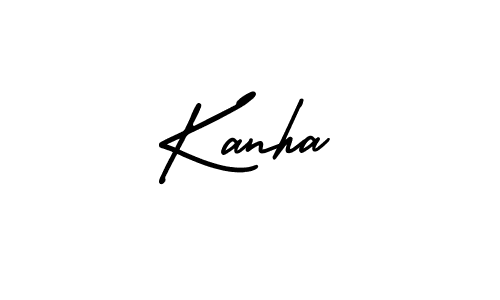 How to make Kanha name signature. Use AmerikaSignatureDemo-Regular style for creating short signs online. This is the latest handwritten sign. Kanha signature style 3 images and pictures png