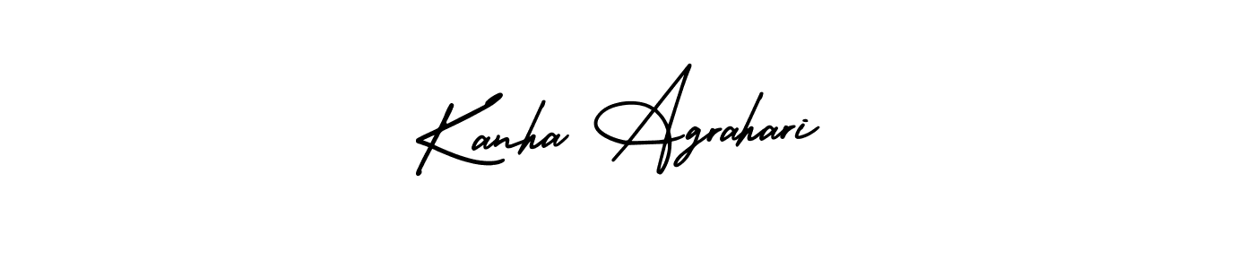 How to make Kanha Agrahari signature? AmerikaSignatureDemo-Regular is a professional autograph style. Create handwritten signature for Kanha Agrahari name. Kanha Agrahari signature style 3 images and pictures png