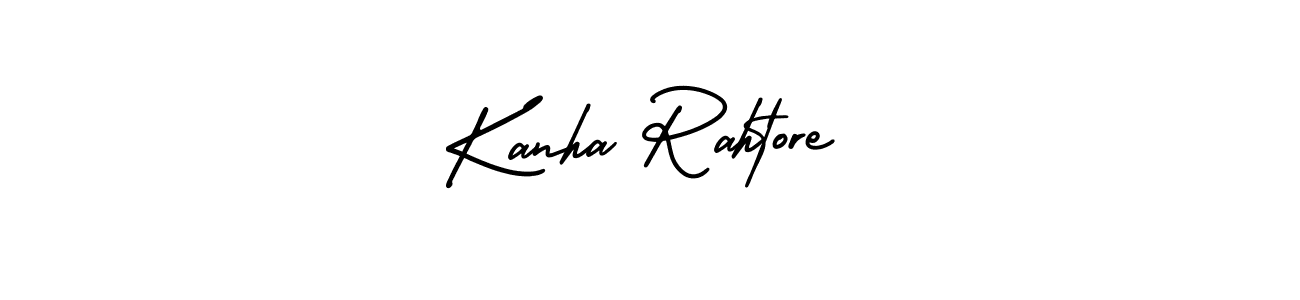 The best way (AmerikaSignatureDemo-Regular) to make a short signature is to pick only two or three words in your name. The name Kanha Rahtore include a total of six letters. For converting this name. Kanha Rahtore signature style 3 images and pictures png