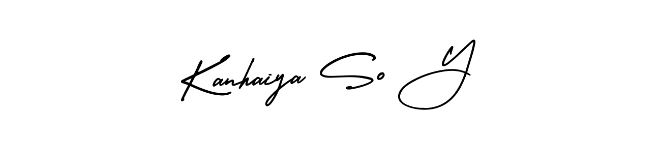 Use a signature maker to create a handwritten signature online. With this signature software, you can design (AmerikaSignatureDemo-Regular) your own signature for name Kanhaiya So Y. Kanhaiya So Y signature style 3 images and pictures png