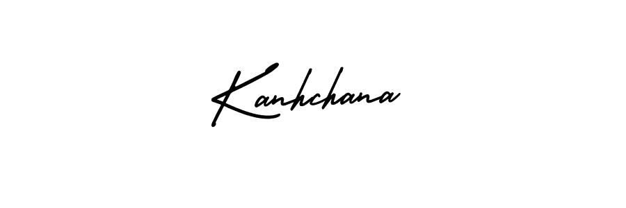 Kanhchana stylish signature style. Best Handwritten Sign (AmerikaSignatureDemo-Regular) for my name. Handwritten Signature Collection Ideas for my name Kanhchana. Kanhchana signature style 3 images and pictures png