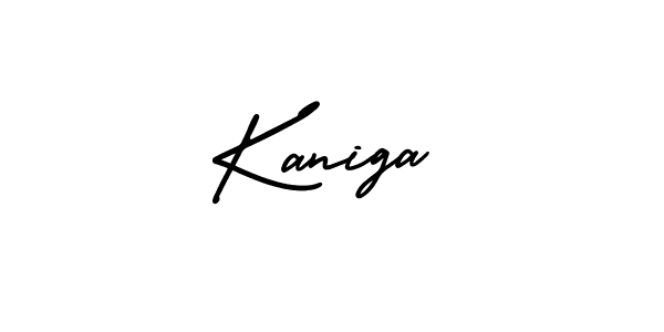 Kaniga stylish signature style. Best Handwritten Sign (AmerikaSignatureDemo-Regular) for my name. Handwritten Signature Collection Ideas for my name Kaniga. Kaniga signature style 3 images and pictures png