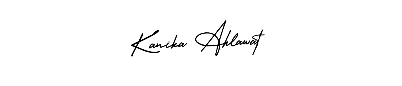 Use a signature maker to create a handwritten signature online. With this signature software, you can design (AmerikaSignatureDemo-Regular) your own signature for name Kanika Ahlawat. Kanika Ahlawat signature style 3 images and pictures png