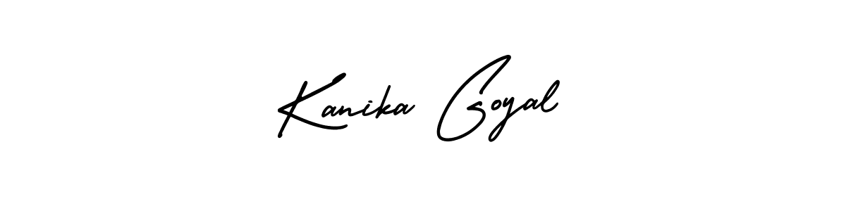 How to make Kanika Goyal name signature. Use AmerikaSignatureDemo-Regular style for creating short signs online. This is the latest handwritten sign. Kanika Goyal signature style 3 images and pictures png