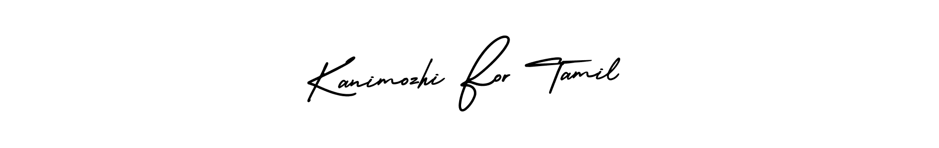 Create a beautiful signature design for name Kanimozhi For Tamil. With this signature (AmerikaSignatureDemo-Regular) fonts, you can make a handwritten signature for free. Kanimozhi For Tamil signature style 3 images and pictures png