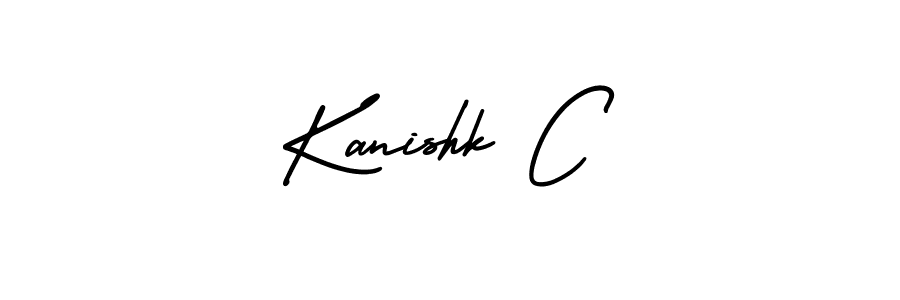 Kanishk C stylish signature style. Best Handwritten Sign (AmerikaSignatureDemo-Regular) for my name. Handwritten Signature Collection Ideas for my name Kanishk C. Kanishk C signature style 3 images and pictures png