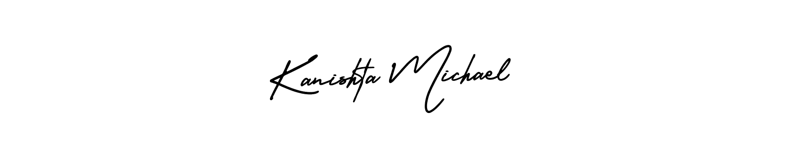 Design your own signature with our free online signature maker. With this signature software, you can create a handwritten (AmerikaSignatureDemo-Regular) signature for name Kanishta Michael. Kanishta Michael signature style 3 images and pictures png