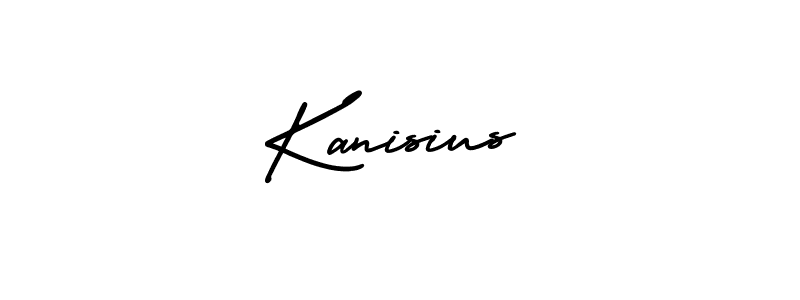 You should practise on your own different ways (AmerikaSignatureDemo-Regular) to write your name (Kanisius) in signature. don't let someone else do it for you. Kanisius signature style 3 images and pictures png