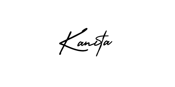 Make a beautiful signature design for name Kanita. With this signature (AmerikaSignatureDemo-Regular) style, you can create a handwritten signature for free. Kanita signature style 3 images and pictures png