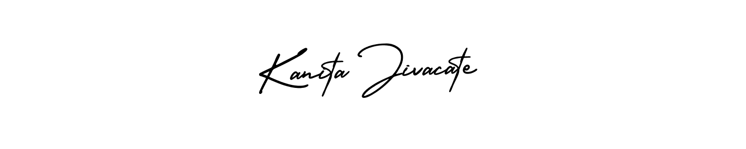 if you are searching for the best signature style for your name Kanita Jivacate. so please give up your signature search. here we have designed multiple signature styles  using AmerikaSignatureDemo-Regular. Kanita Jivacate signature style 3 images and pictures png