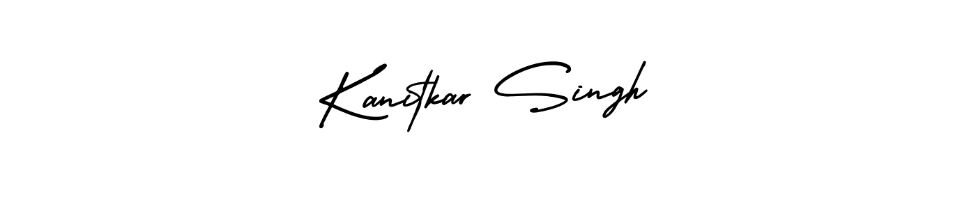 It looks lik you need a new signature style for name Kanitkar Singh. Design unique handwritten (AmerikaSignatureDemo-Regular) signature with our free signature maker in just a few clicks. Kanitkar Singh signature style 3 images and pictures png