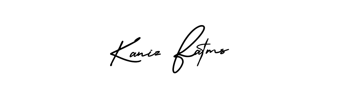 How to make Kaniz Fatms signature? AmerikaSignatureDemo-Regular is a professional autograph style. Create handwritten signature for Kaniz Fatms name. Kaniz Fatms signature style 3 images and pictures png