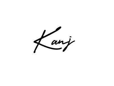 Use a signature maker to create a handwritten signature online. With this signature software, you can design (AmerikaSignatureDemo-Regular) your own signature for name Kanj. Kanj signature style 3 images and pictures png