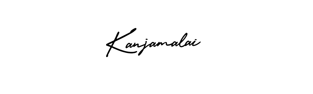 It looks lik you need a new signature style for name Kanjamalai. Design unique handwritten (AmerikaSignatureDemo-Regular) signature with our free signature maker in just a few clicks. Kanjamalai signature style 3 images and pictures png