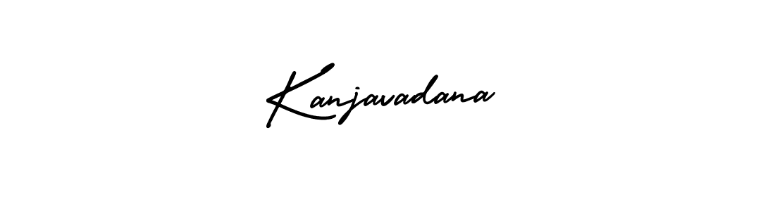 Use a signature maker to create a handwritten signature online. With this signature software, you can design (AmerikaSignatureDemo-Regular) your own signature for name Kanjavadana. Kanjavadana signature style 3 images and pictures png