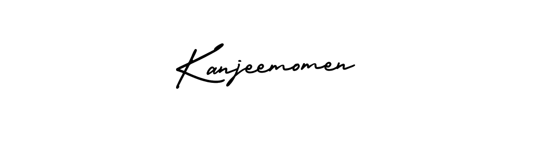 Kanjeemomen stylish signature style. Best Handwritten Sign (AmerikaSignatureDemo-Regular) for my name. Handwritten Signature Collection Ideas for my name Kanjeemomen. Kanjeemomen signature style 3 images and pictures png