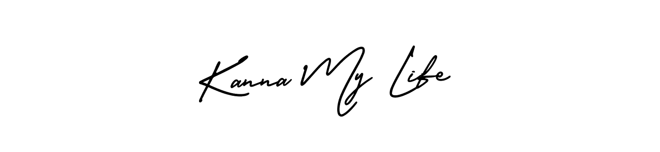This is the best signature style for the Kanna My Life name. Also you like these signature font (AmerikaSignatureDemo-Regular). Mix name signature. Kanna My Life signature style 3 images and pictures png
