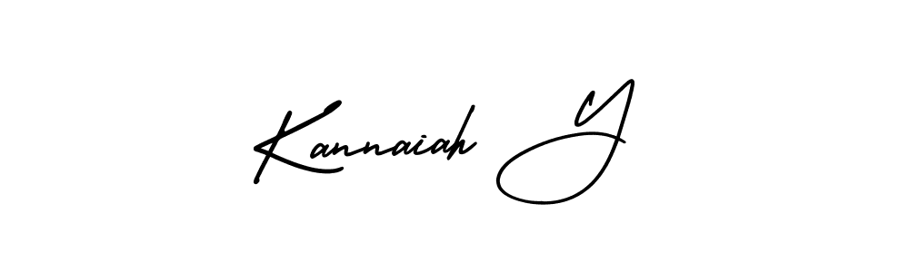 How to make Kannaiah Y signature? AmerikaSignatureDemo-Regular is a professional autograph style. Create handwritten signature for Kannaiah Y name. Kannaiah Y signature style 3 images and pictures png