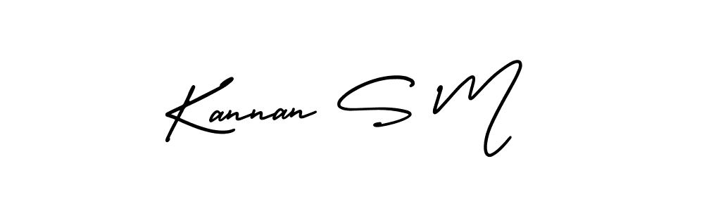 AmerikaSignatureDemo-Regular is a professional signature style that is perfect for those who want to add a touch of class to their signature. It is also a great choice for those who want to make their signature more unique. Get Kannan S M name to fancy signature for free. Kannan S M signature style 3 images and pictures png