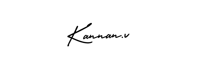 if you are searching for the best signature style for your name Kannan.v. so please give up your signature search. here we have designed multiple signature styles  using AmerikaSignatureDemo-Regular. Kannan.v signature style 3 images and pictures png