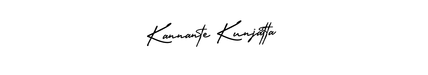 How to make Kannante Kunjatta name signature. Use AmerikaSignatureDemo-Regular style for creating short signs online. This is the latest handwritten sign. Kannante Kunjatta signature style 3 images and pictures png