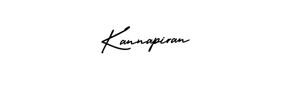 How to make Kannapiran name signature. Use AmerikaSignatureDemo-Regular style for creating short signs online. This is the latest handwritten sign. Kannapiran signature style 3 images and pictures png
