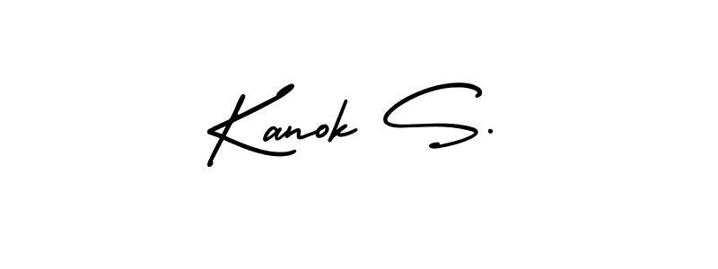 if you are searching for the best signature style for your name Kanok S.. so please give up your signature search. here we have designed multiple signature styles  using AmerikaSignatureDemo-Regular. Kanok S. signature style 3 images and pictures png