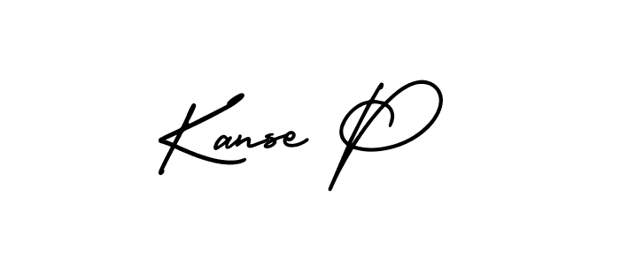 The best way (AmerikaSignatureDemo-Regular) to make a short signature is to pick only two or three words in your name. The name Kanse P include a total of six letters. For converting this name. Kanse P signature style 3 images and pictures png