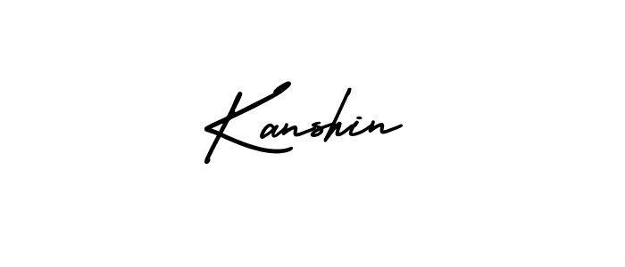 Kanshin stylish signature style. Best Handwritten Sign (AmerikaSignatureDemo-Regular) for my name. Handwritten Signature Collection Ideas for my name Kanshin. Kanshin signature style 3 images and pictures png