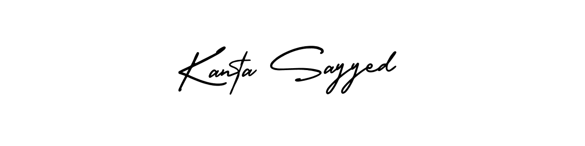 It looks lik you need a new signature style for name Kanta Sayyed. Design unique handwritten (AmerikaSignatureDemo-Regular) signature with our free signature maker in just a few clicks. Kanta Sayyed signature style 3 images and pictures png