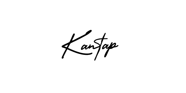 How to make Kantap name signature. Use AmerikaSignatureDemo-Regular style for creating short signs online. This is the latest handwritten sign. Kantap signature style 3 images and pictures png