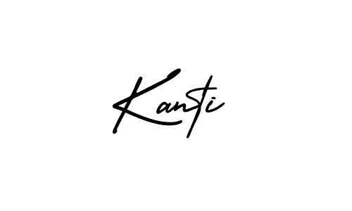 Use a signature maker to create a handwritten signature online. With this signature software, you can design (AmerikaSignatureDemo-Regular) your own signature for name Kanti. Kanti signature style 3 images and pictures png