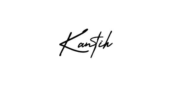 The best way (AmerikaSignatureDemo-Regular) to make a short signature is to pick only two or three words in your name. The name Kantih include a total of six letters. For converting this name. Kantih signature style 3 images and pictures png