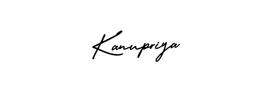 The best way (AmerikaSignatureDemo-Regular) to make a short signature is to pick only two or three words in your name. The name Kanupriya include a total of six letters. For converting this name. Kanupriya signature style 3 images and pictures png