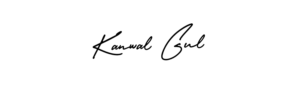 The best way (AmerikaSignatureDemo-Regular) to make a short signature is to pick only two or three words in your name. The name Kanwal Gul include a total of six letters. For converting this name. Kanwal Gul signature style 3 images and pictures png