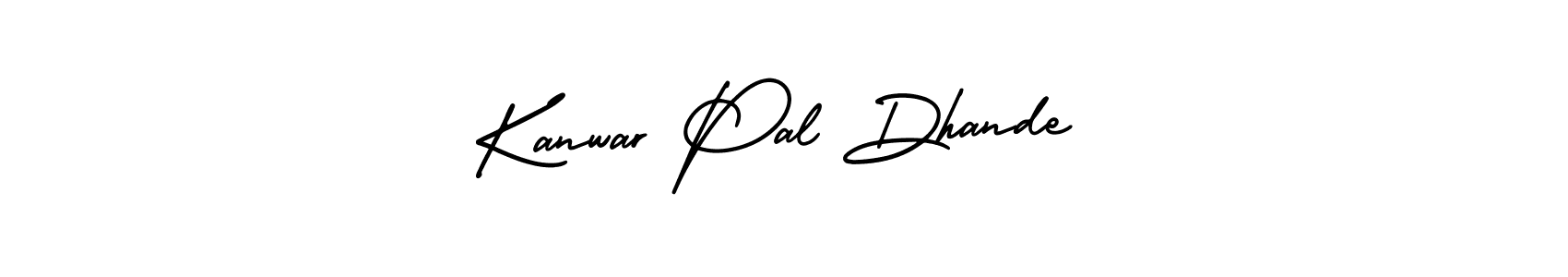 The best way (AmerikaSignatureDemo-Regular) to make a short signature is to pick only two or three words in your name. The name Kanwar Pal Dhande include a total of six letters. For converting this name. Kanwar Pal Dhande signature style 3 images and pictures png