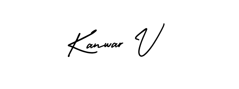 AmerikaSignatureDemo-Regular is a professional signature style that is perfect for those who want to add a touch of class to their signature. It is also a great choice for those who want to make their signature more unique. Get Kanwar V name to fancy signature for free. Kanwar V signature style 3 images and pictures png