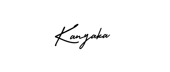 Make a beautiful signature design for name Kanyaka. With this signature (AmerikaSignatureDemo-Regular) style, you can create a handwritten signature for free. Kanyaka signature style 3 images and pictures png