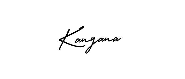 Kanyana stylish signature style. Best Handwritten Sign (AmerikaSignatureDemo-Regular) for my name. Handwritten Signature Collection Ideas for my name Kanyana. Kanyana signature style 3 images and pictures png