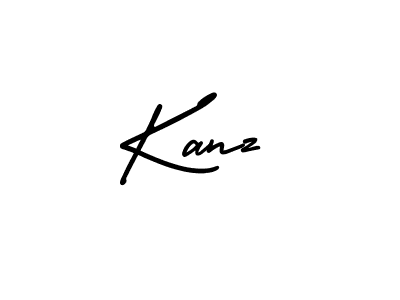 Use a signature maker to create a handwritten signature online. With this signature software, you can design (AmerikaSignatureDemo-Regular) your own signature for name Kanz. Kanz signature style 3 images and pictures png