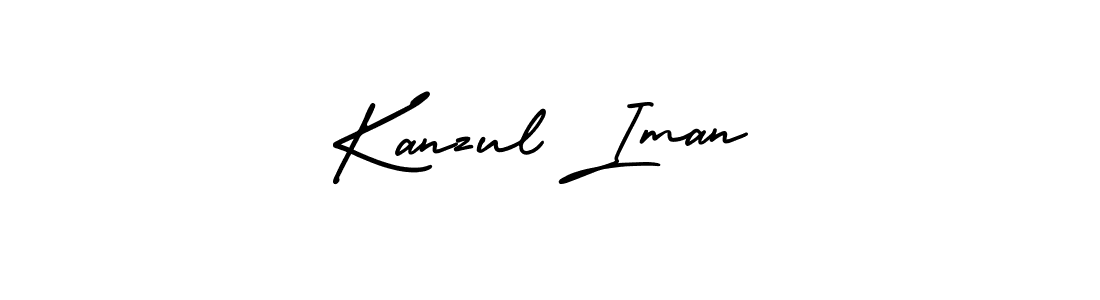 How to make Kanzul Iman signature? AmerikaSignatureDemo-Regular is a professional autograph style. Create handwritten signature for Kanzul Iman name. Kanzul Iman signature style 3 images and pictures png